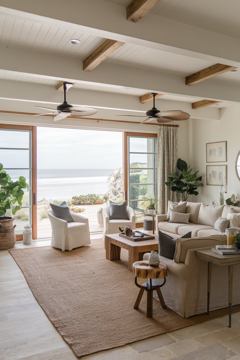 Image showcasing 16 Coastal Farmhouse Living Room Ideas to Inspire a Relaxed, Beachy ...