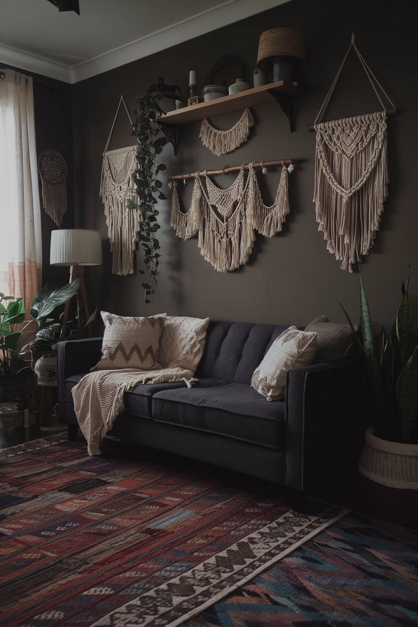 15 Dark Boho Living Room Interior Ideas for a Cozy and Sophisticated ...