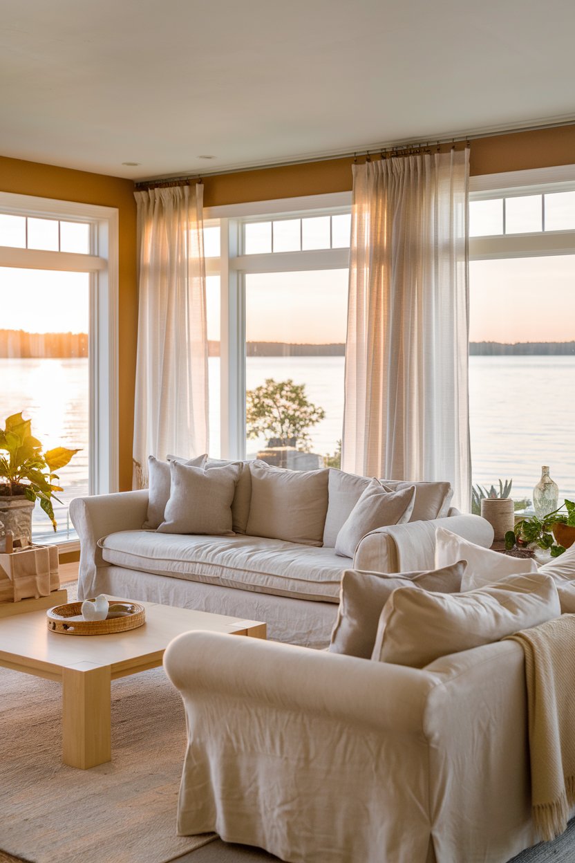 16 Lake House Living Room Decor Ideas for a Relaxing and Timeless Space ...