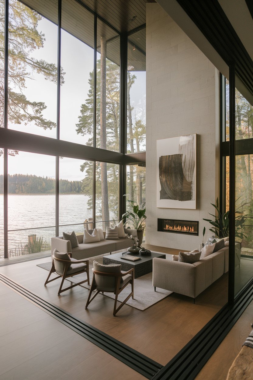 16 Lake House Living Room Decor Ideas for a Relaxing and Timeless Space ...