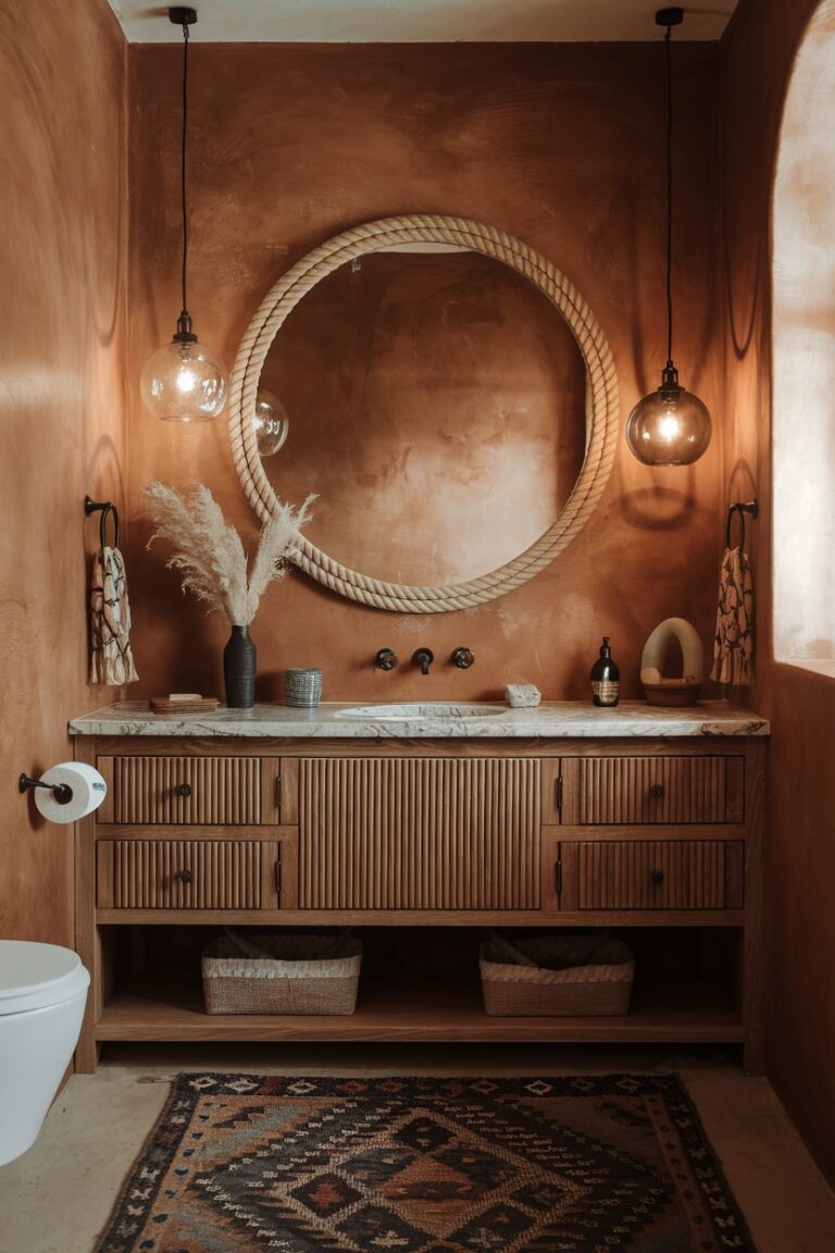 15 Modern Boho Bathroom Ideas: Warm, Natural, and Effortlessly Stylish ...