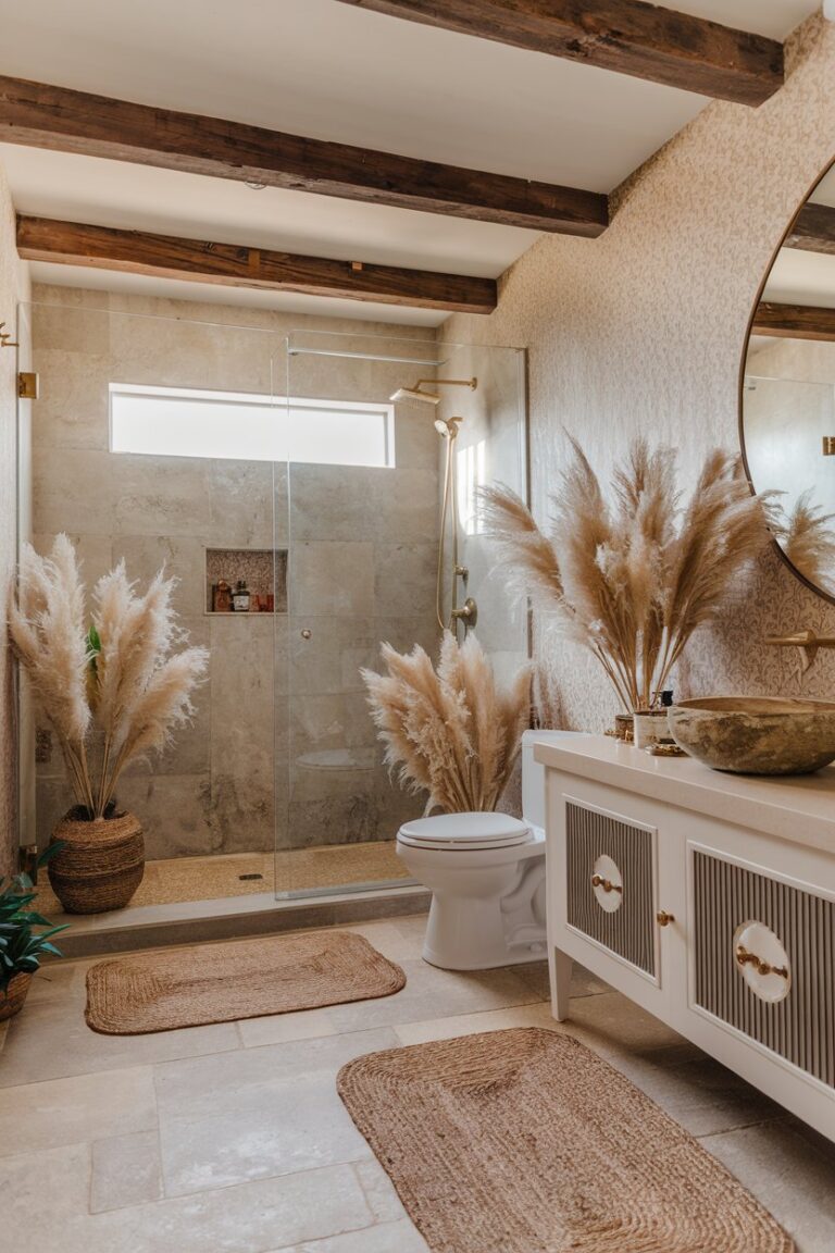15 Modern Boho Bathroom Ideas: Warm, Natural, and Effortlessly Stylish ...
